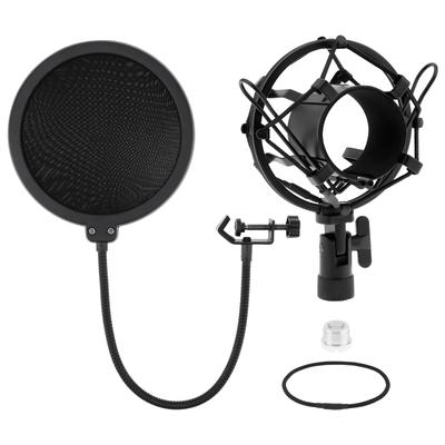Montura Antivibración Universal para Micrófono Filtro Soporte para Micrófono Condensador Grabación Musical de Estudio Radiodifusión Reduce el Ruido
