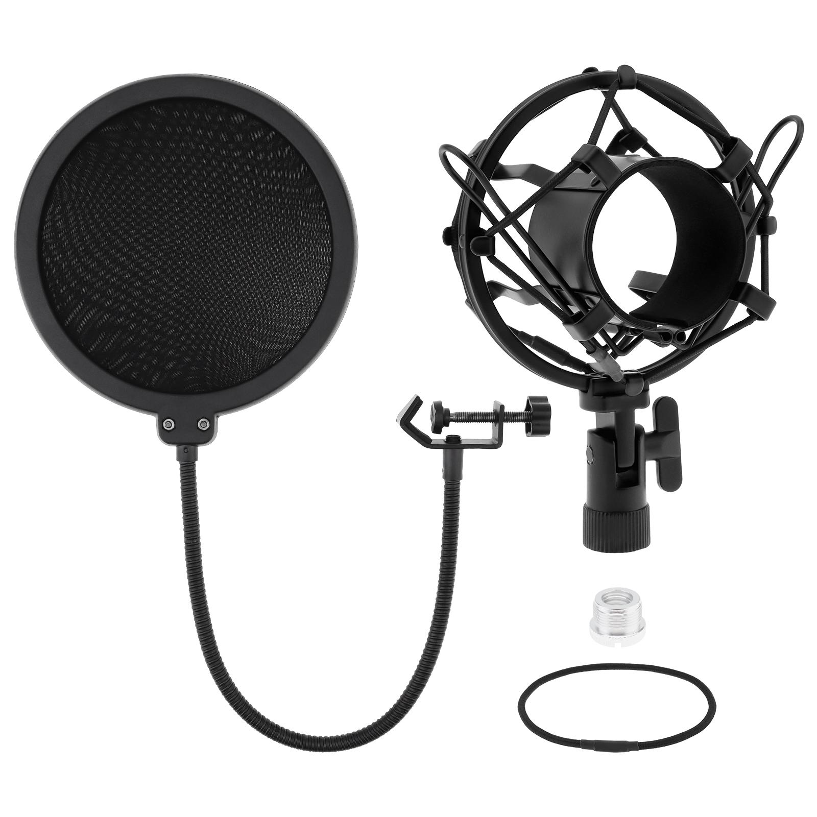 

Универсальный антивибрационный микрофонный держатель-паук с фильтром, держатель для конденсаторного микрофона, студийная запись музыки, вещание, снижение шума