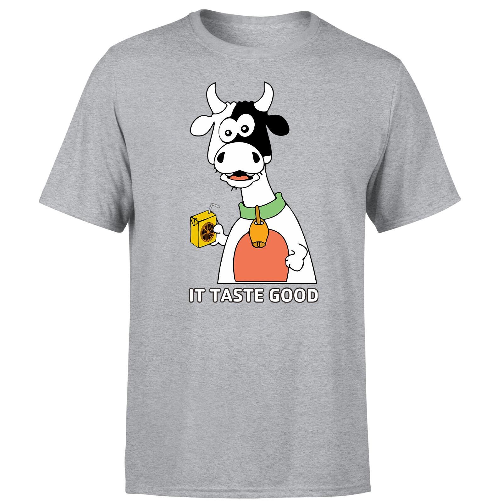 

Funny Cow Graphic Unisex 100% Cotton T-shirt Mens Tees Top Its Taste Good Funny Saying Animal Lovers Tee. S