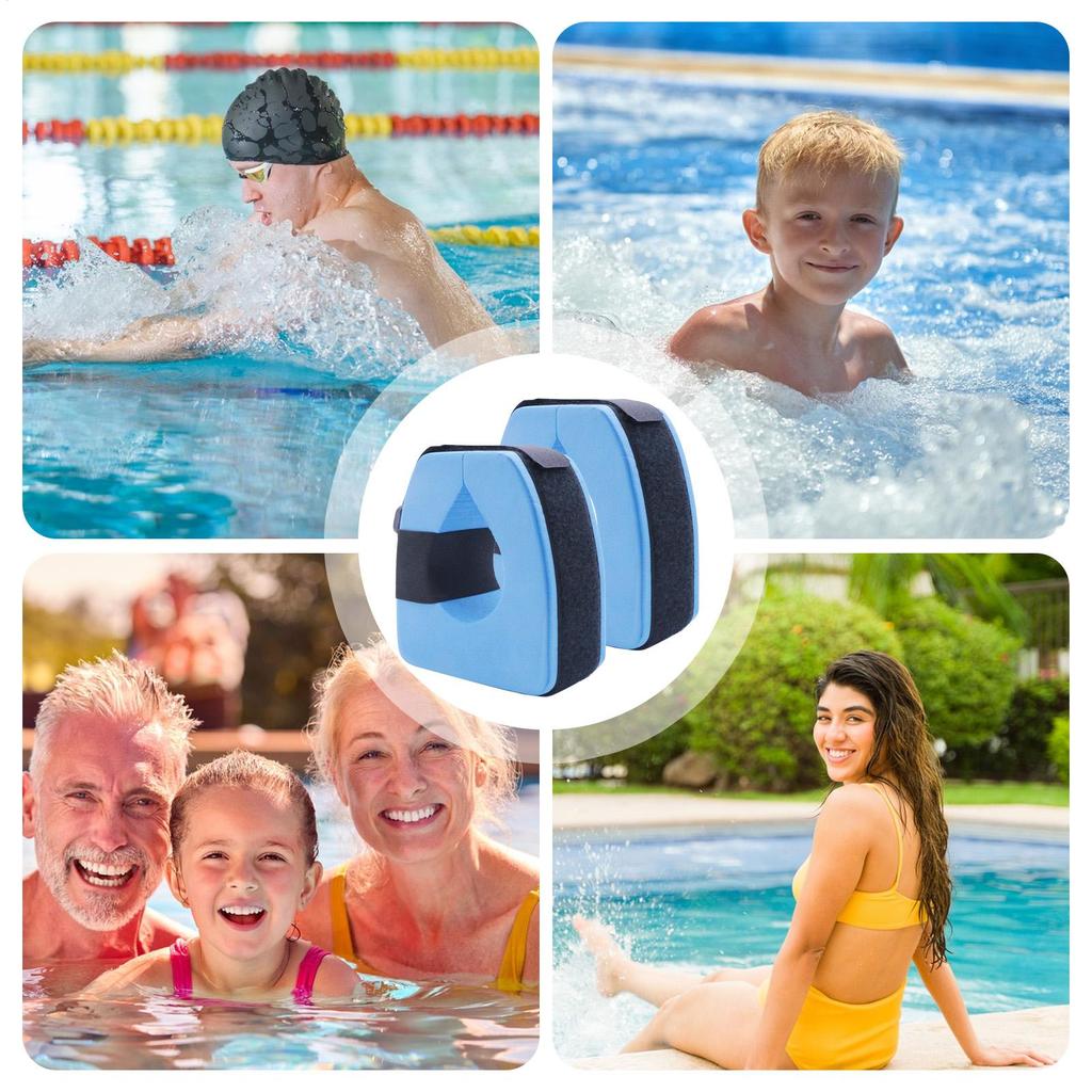 1 Pair Foams Swim Aquatic Cuffs Water Aerobics Float Hoop Ankles Arm Belt Adjustable Sleeves Bands For Water Exercise Fitness