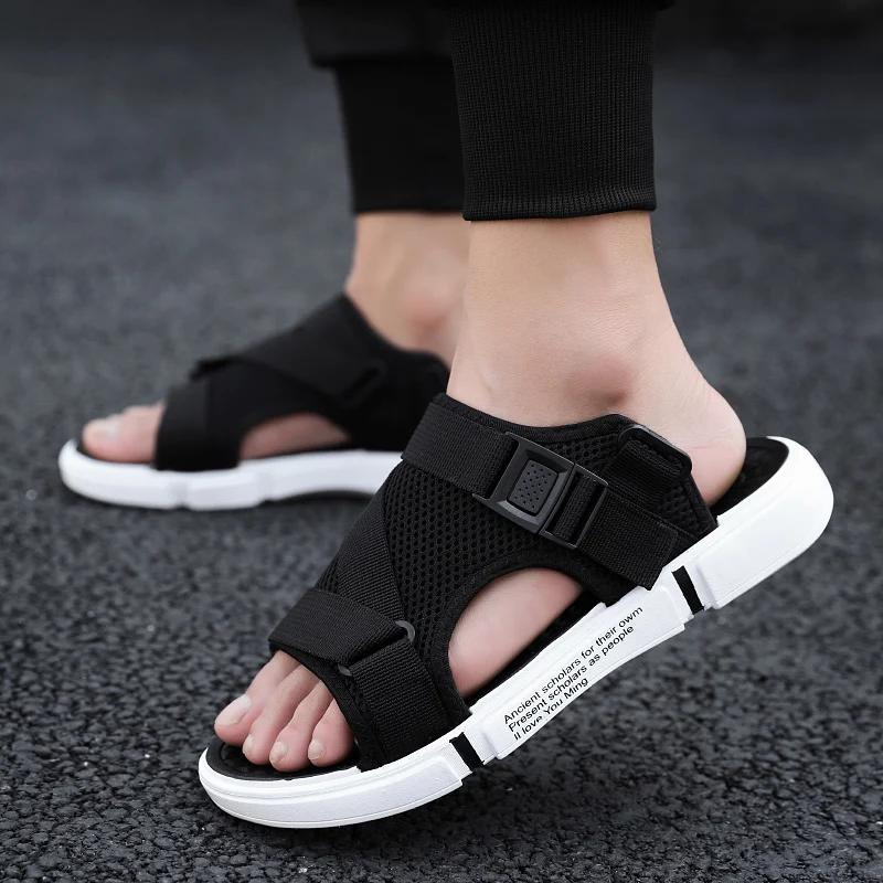 Fashion Men Sandals Soft Comfortable Non-Slip Men Shoes High Quality Woven Beach Sandals Mens Gladiator Sandals Summer Casual Flat Shoes