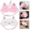4Pcs Sleeping Mask Assorted Color Rectangular Adorable Design For Travel Nap Time Ensuring Restful Sleep