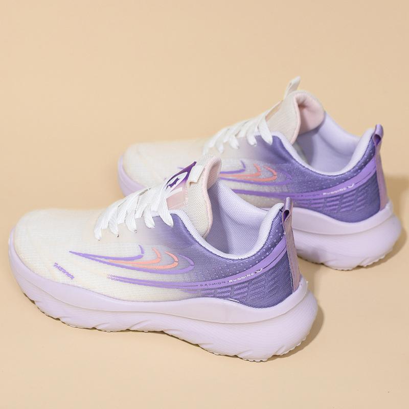 Men's shoes new sports and leisure shoes mesh breathable running shoes gradual change color matching men's and women's shoes light breathable shoes m