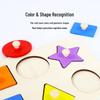 Montessori Geometric Shape Puzzle: Circle, Triangle, Square Board for Color Recognition and Matching