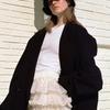 AWESOME NEEDS MUSHROOM HAT_FEATHER BLACK
