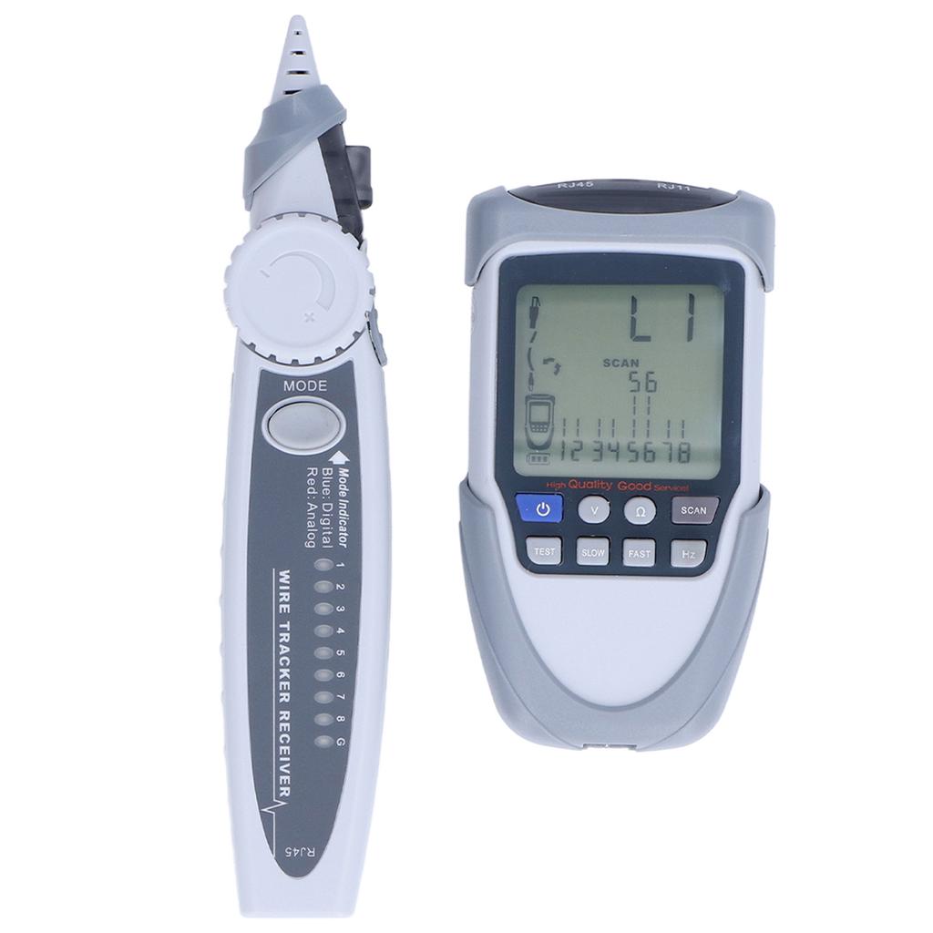 Network Cable Tester LCD Digital Analog Multifunction POE Wire Tracker Line Finder with Bag