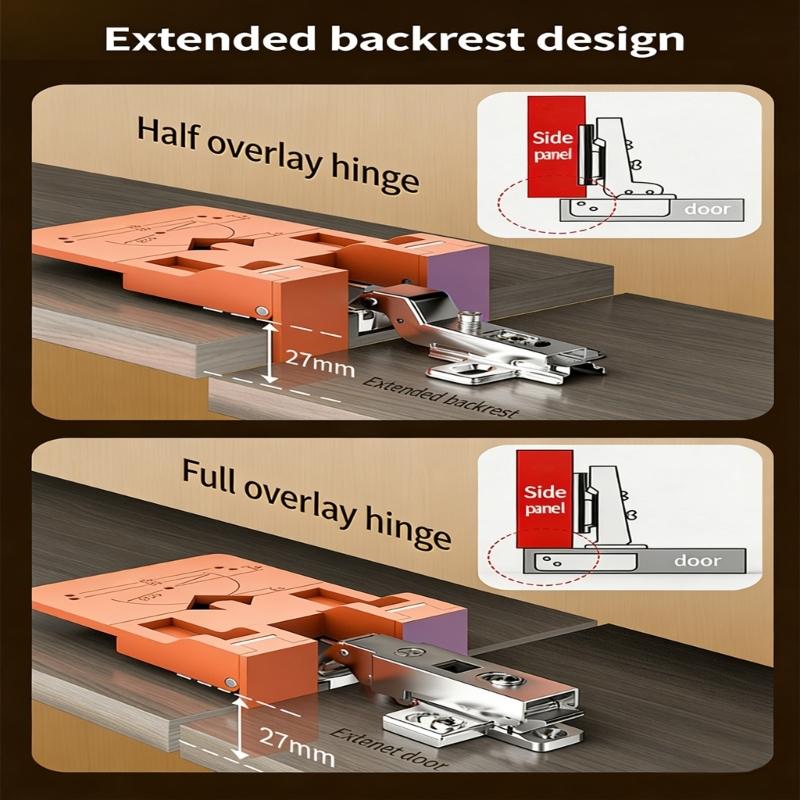 Magnetic Cabinet Door Hinge Alignment Tool With Strong Magnets Design For Precise 2.6mm Gaps And Universal Compatibility