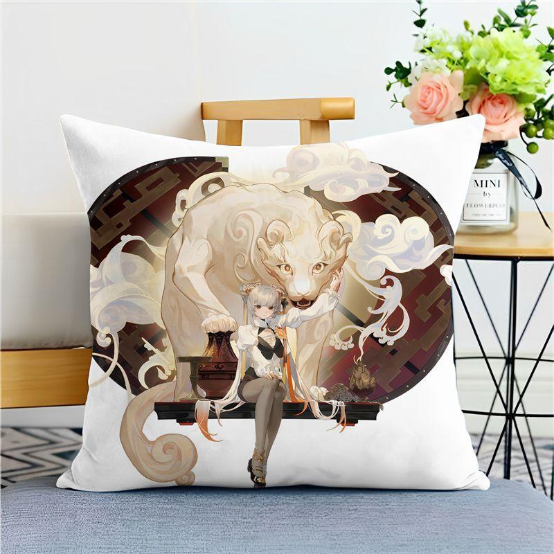Wuhua Peripheral Game Two-dimensional Double-sided Dormitory Nap Bedside Pillow Animation Pillow Cushion Birthday Gift Pillow