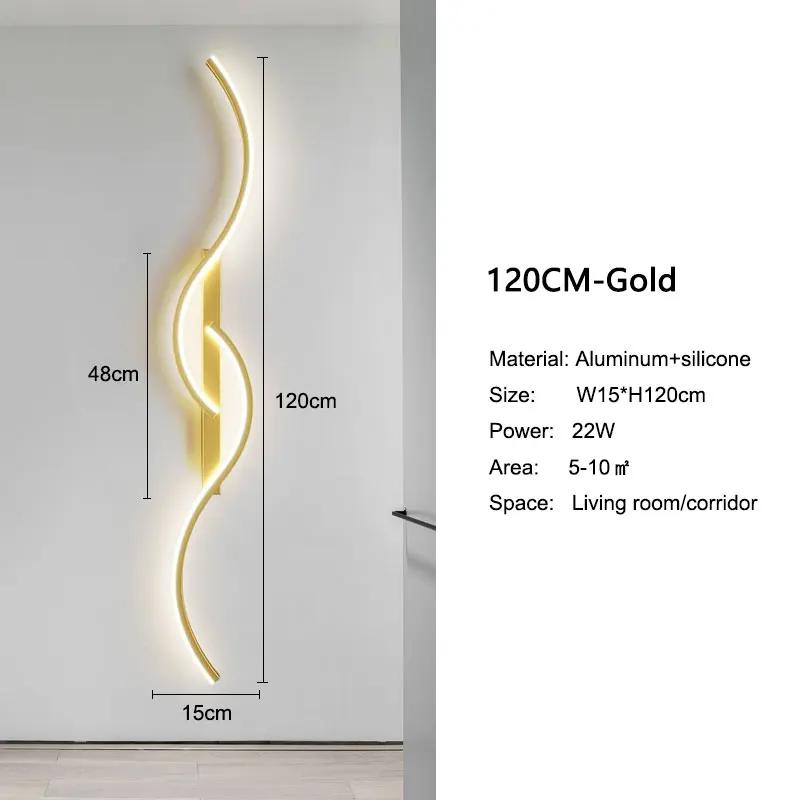 Black Gold Dimmable LED Wall Lights Wall Lamps with RC for Bedroom Living Room Minimalist Bedside LED Wall Lighting Sconce Aisle