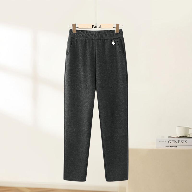 Women's Autumn/Winter High-Waist Wool Blend Straight Leg Casual Pants