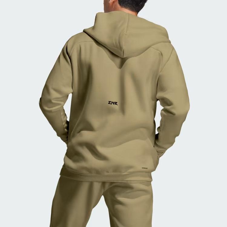 Adidas Z.N.E. Premium Full-Zip Hooded Track Top Men Tops Olive-Green IN5090