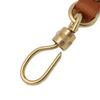 IL BISONTE Genuine Leather Keychain, Key Ring, Unisex, Black