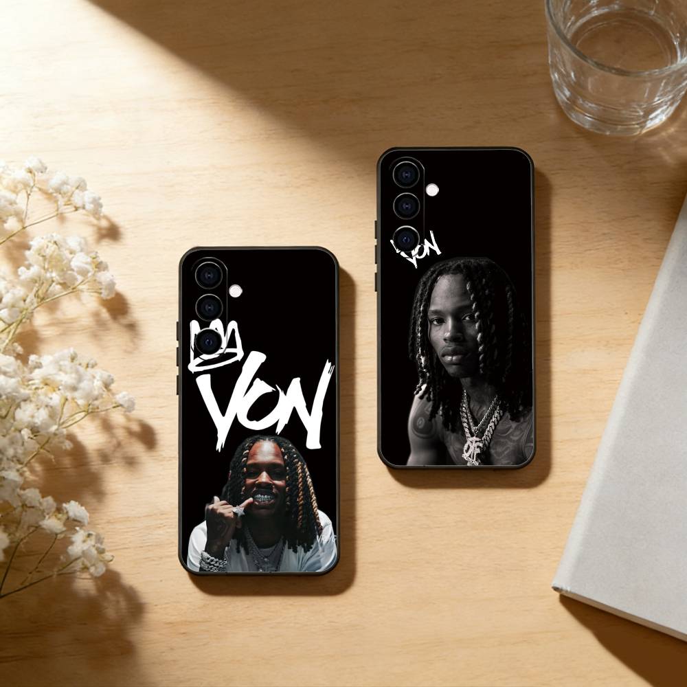 R-Raper K-King Von Phone Case Black Silicone Soft For Samsung Galaxy A73,A72,A71,A70,A53,A52,A51