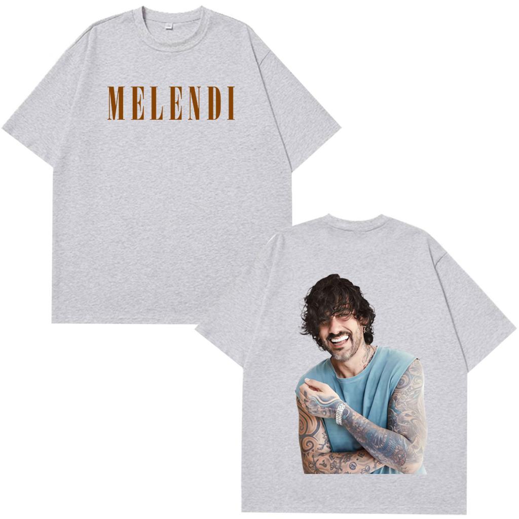 Rapper Melendi 2026 Tour Print T Shirt Unisex Unisex Fashion Hip Hop Tshirt Short Sleeve Fashiona Clothing Casual Cotton T Shirts