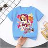 2026 Paw Patrol Hot-Selling Summer Cartoon Sky and Everest Children's Short-Sleeve Cute Casual Top