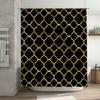 Černá Zlatá Krajka Sprchový Závěs Látka Koupelnová Rohožka Voděodolná Dekorativní Okenní Závěsy Domácí Dekorace (180X240Cm) Interna