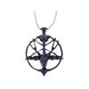 Vintage skull, Pan Shen sheep head necklace, circular pendant, pendant, women's autumn and winter sweater chain, European and American accessories