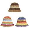 Rainbow Grass Bucket Hat With Wide Brim For Sun Protection And Summer Wear