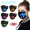 50PC Adult'S Butterfly Printed Mask Disposable Protective Face