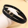 Summer Dress Decorative Leather Thin Belt Ladies Style Suit Thin Belt Black Jeans Belt