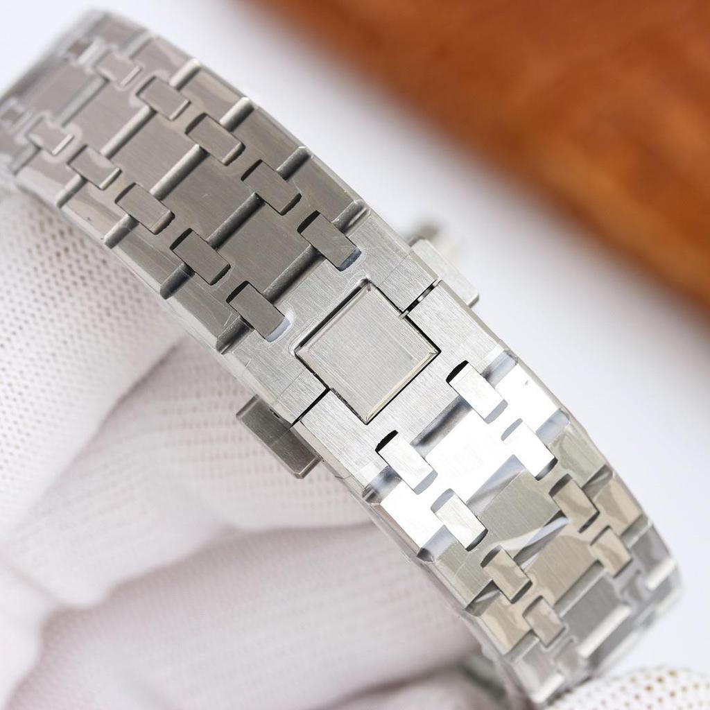 AP Royal Oak Automatik Leuchtende Herren-Stahl-Armbanduhr mit Sichtboden