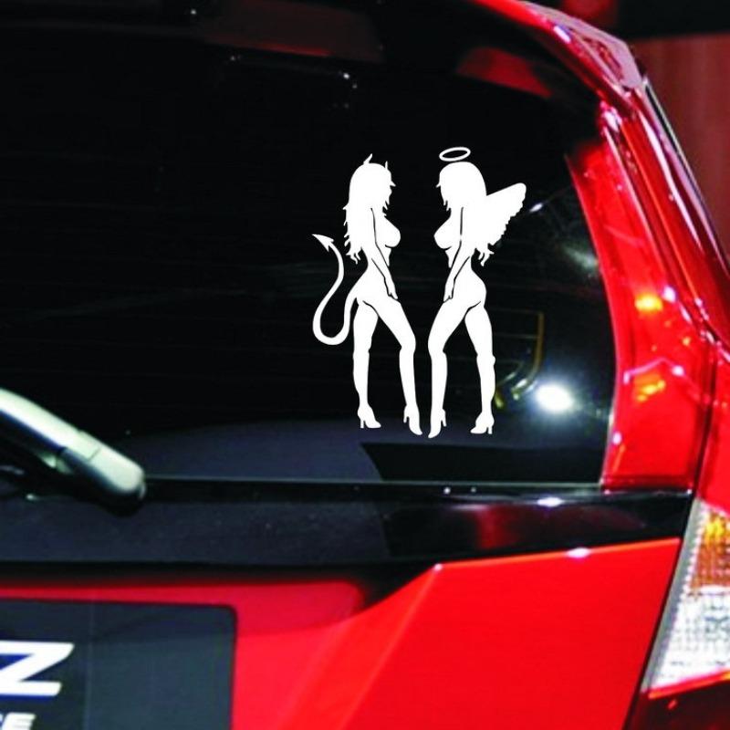 Car Sticker Vehicle Reflective Auto Personality Styling Angel Beauty Devil Sexy Girls for Car Trunk Decoration Motorcycle Decal