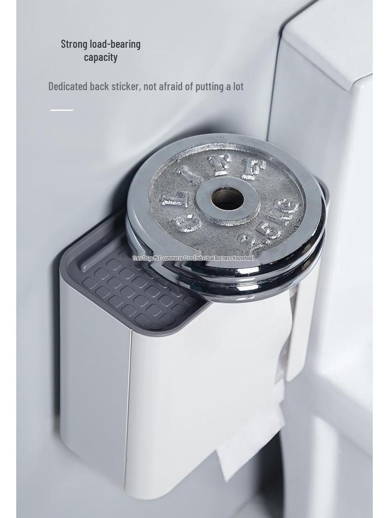 Wall-Mounted Waterproof Tissue Box & Toilet Paper Dispenser