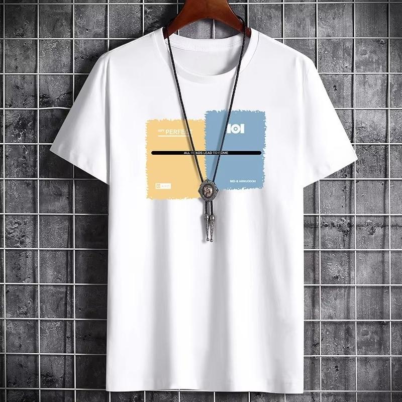 Fashion Summer Men's Clothing Casual Simple Anime T-shirt White Oversized Graphic Retro T-shirt Anime Harajuku Manga T-shirt Top