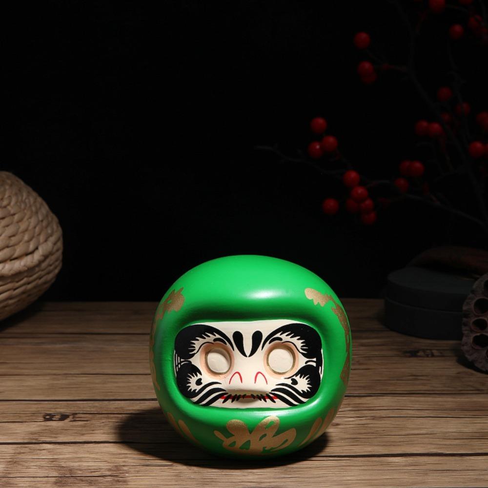 Norocos farmec japonez Daruma păpușă statuie Zen pisică norocoasă avere ornament drăguț cutie de bani decor acasă