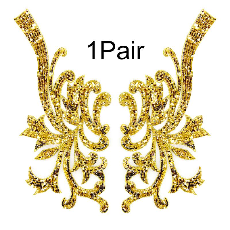 

1 пара модных сделай сам винтажных блесток цветочных накладок кружевная ткань шитье вышивка одежда пэчворк