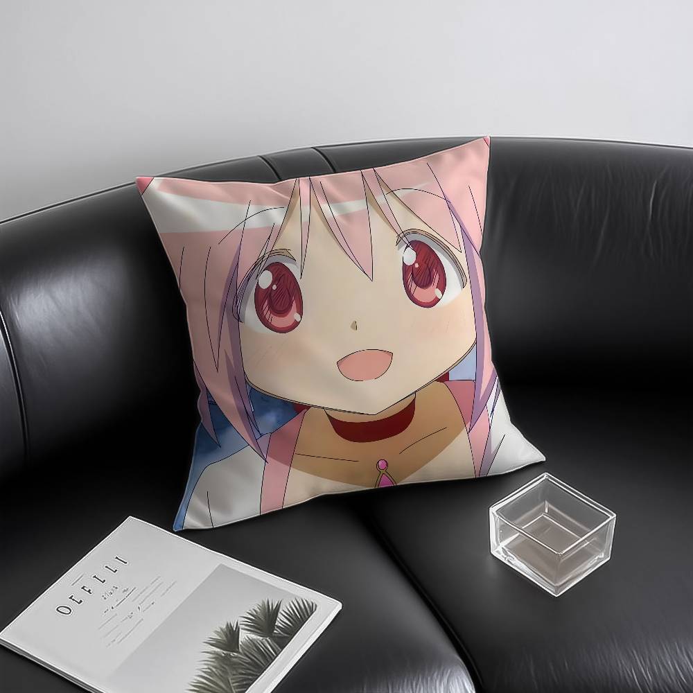 P-Puella Magi Madoka Magica Pillow Case Anti-dustmite Invisible Zipper Sofa Bed