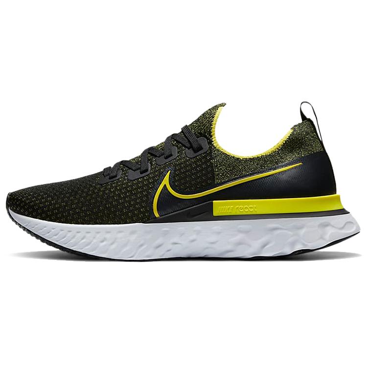 Nike React Infinity Run Flyknit Black Sonic Yellow