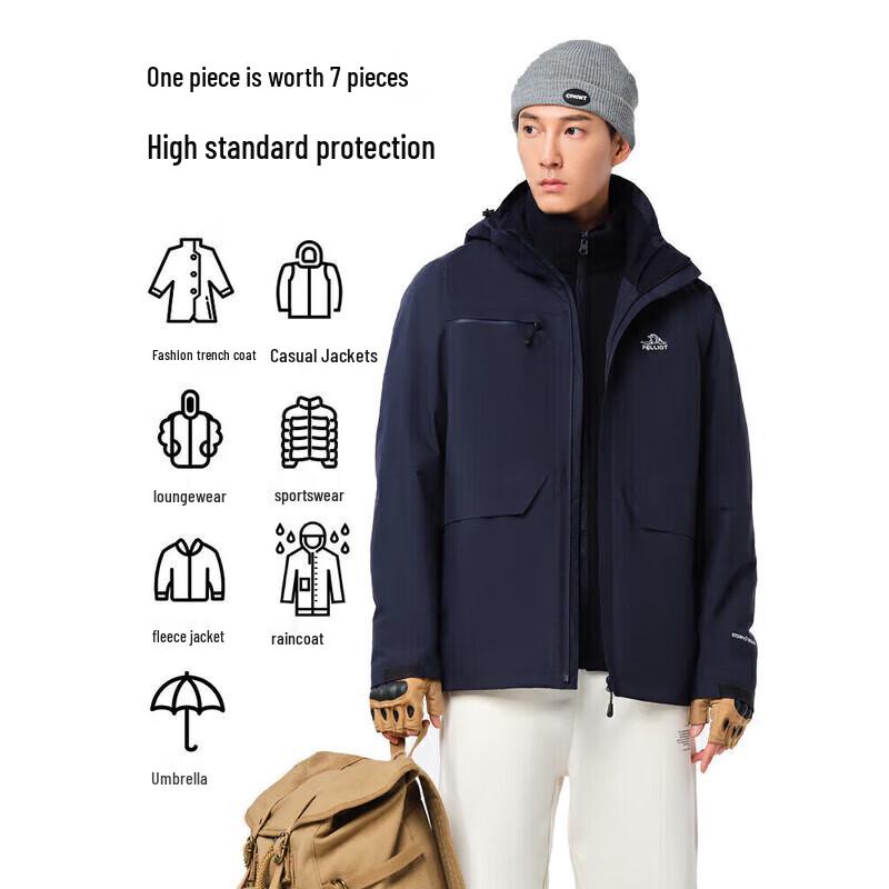 Pelliot 2025 Men s 3-in-1 Waterproof Hardshell Jacket XL