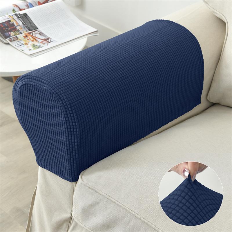 2 Stück/Set Dehnbarer Sofa-Armlehnenbezug Jacquard Staubschutz Couch Sessel Armlehnenbezug Möbel-Schutzhülle für Heimdekoration