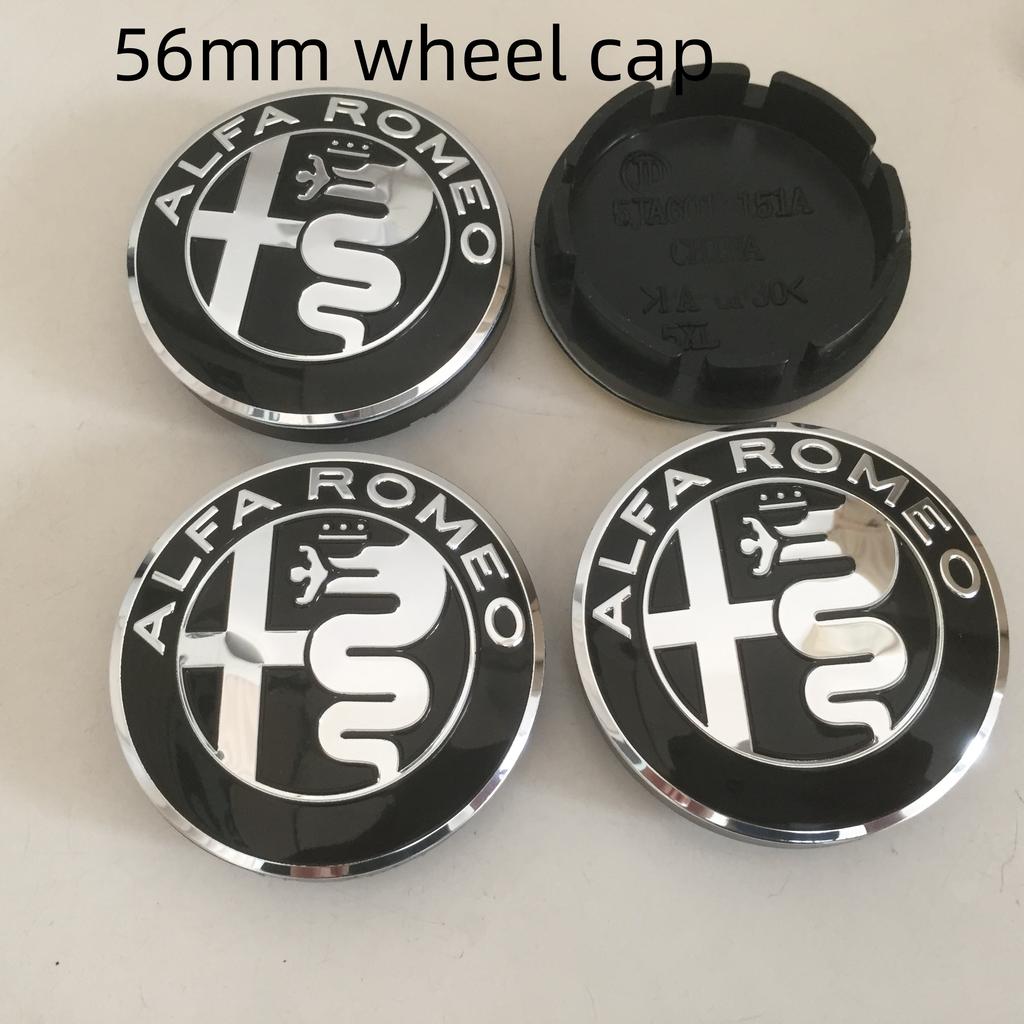 HXFQ7 4 stuks 56 mm 60 mm 68 mm Voor Alfa Romeo 147 156 159 Auto embleem Wielnaaf Centerkap Badge afdekkingen sticker Decals Styling accessoires