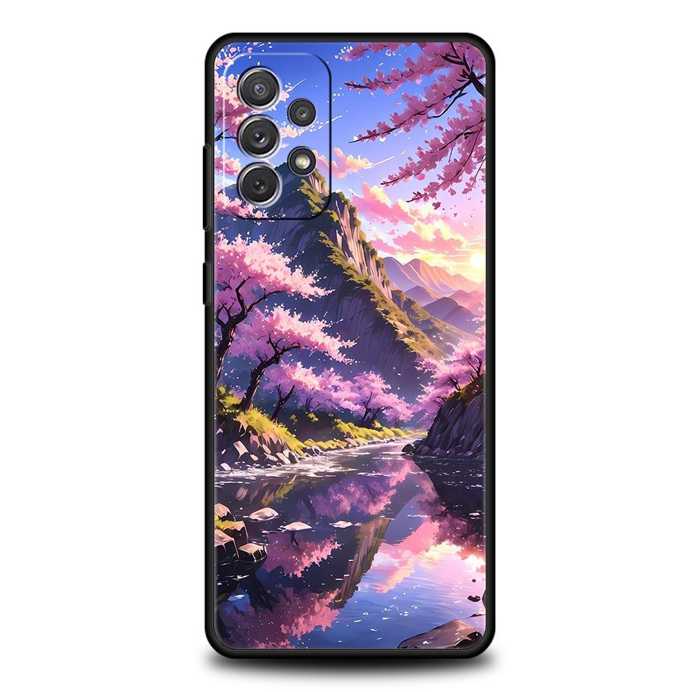 Japanese Anime Landscape Art Case for Samsung A51 A71 A21S A12 A11 A15 A25 A31 A41 A23 A33 A53 A73 A05S A13 5G A35 A55 Cover
