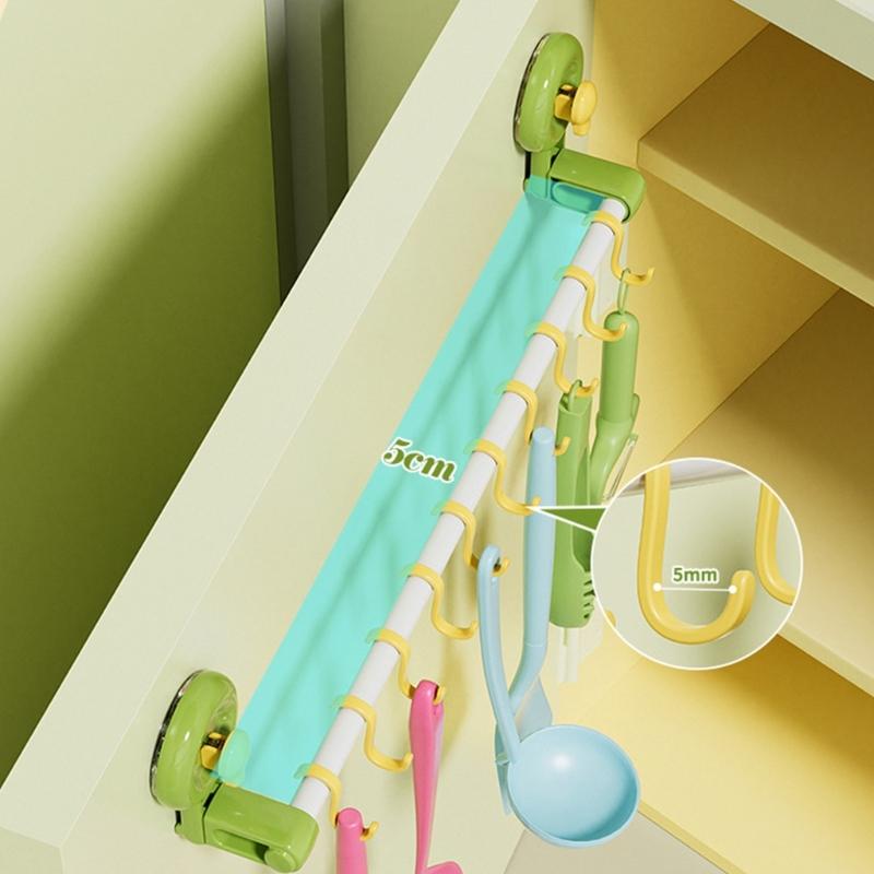 Nastavitelný posuvný háček na zeď s bezpečným přísavným mechanismem Pohodlný doplněk pro organizaci domácnosti