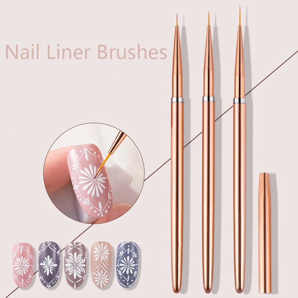 

New Manicure Tools Flower Striping Drawing Pens UV Gel Liner Brushes Nail Art Pens Painting Brushes