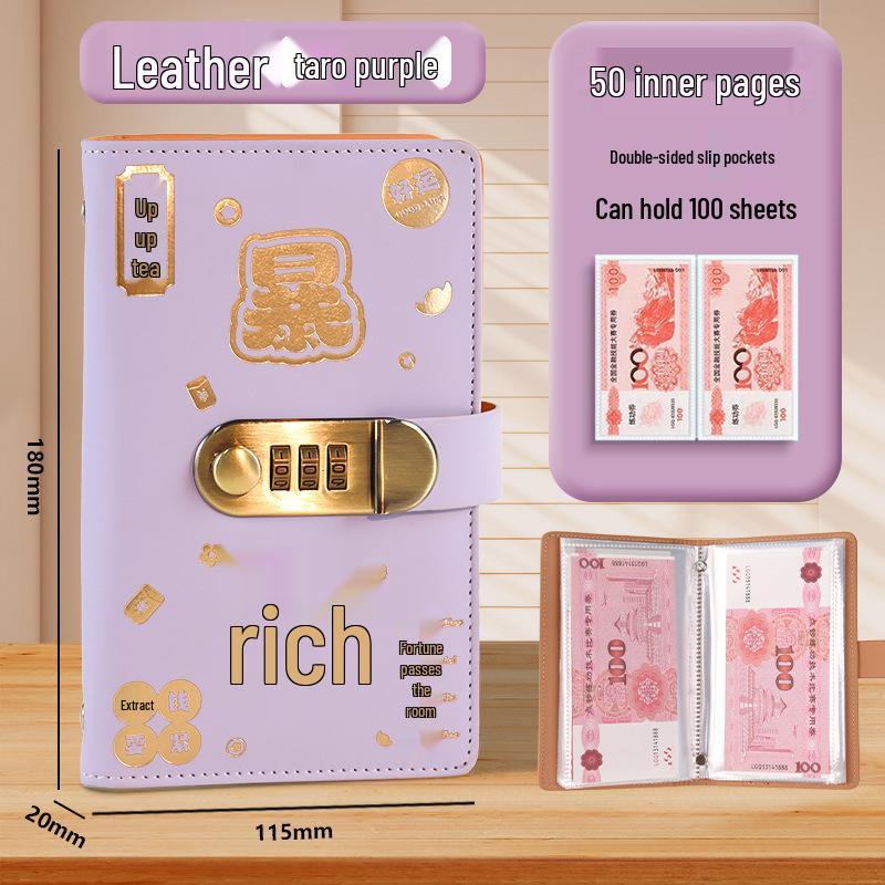 2025 Nový styl spořicí pořadač na hotovost: Album pro ukládání peněz a účetnictví