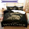 3pcs The Witcher Design Cover Set - HD Printed Bedding with 1 Cover and 2 Pillowcases - Perfect for Home and Dorm Decor