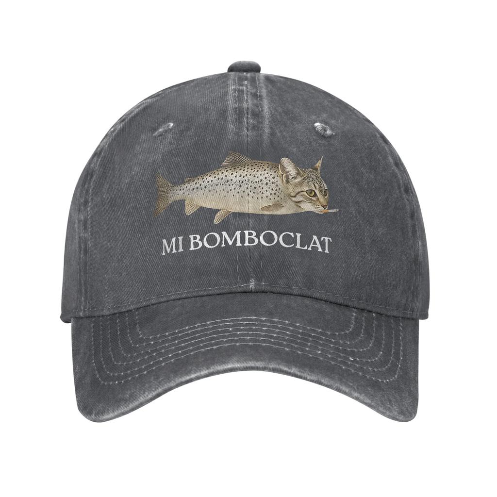Baseball Cap Bomboclat Fish Cat Meme Mi Bomboclat Silly Stupid Brainrot Spring y2k Cool Hip Hop Hats Men Hot Sale Baseball Caps