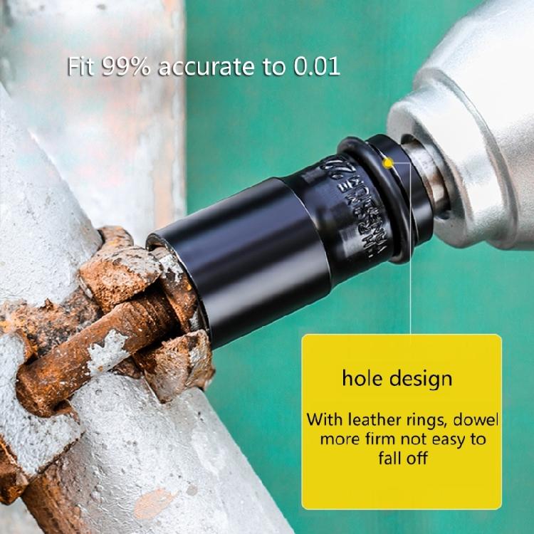Resilients Black Coated 1/2" Drive Deep Impact Socket Resistant and Long Lasts