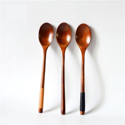 Handmade Wooden Long-Handle Stirring Spoon