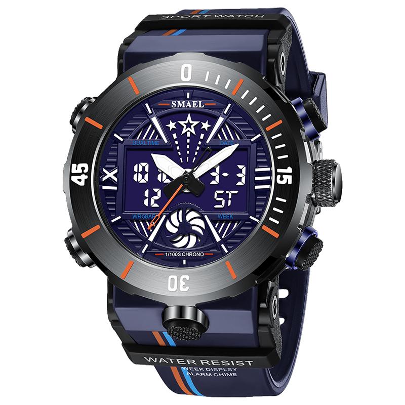 Sports Watch Luxury Men Digital Watches Military 50M Waterproof Man Watches 8051 Digital Wristwatches S Shock Red Watch LED