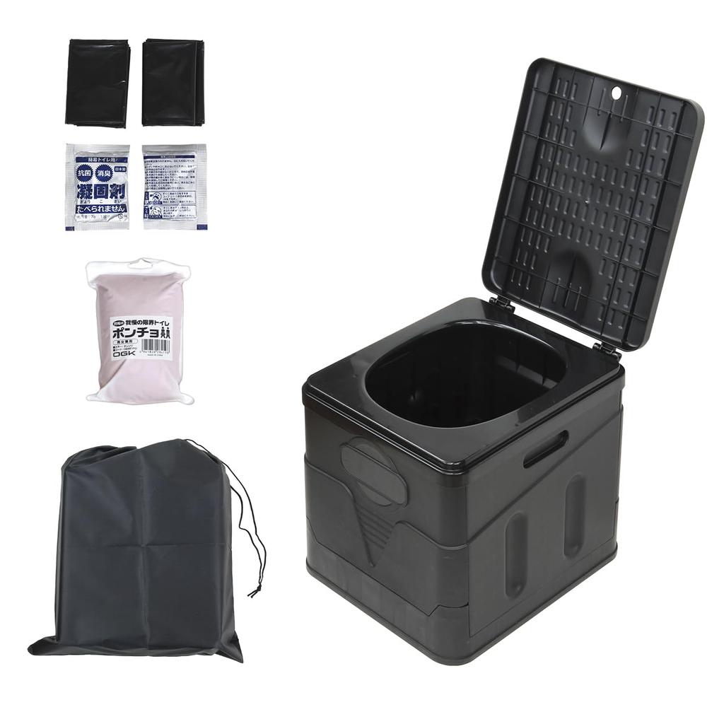 Osaka Fishing Gear Fishing Toilet for Those Who Stand It Storage OG461K (OGK) Can't (with Bag), Black,