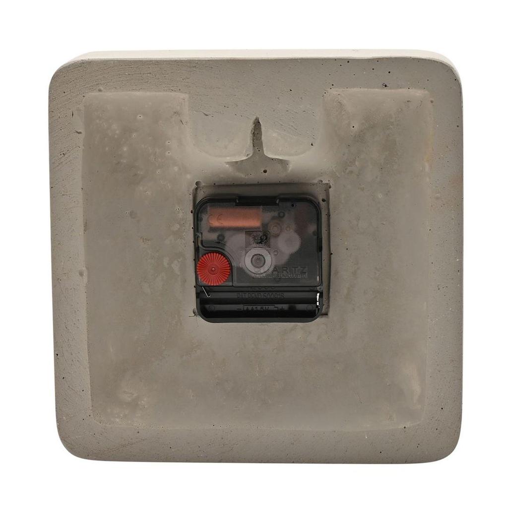 Interval Čtvercové Cementové Krbové Hodiny - 18cm