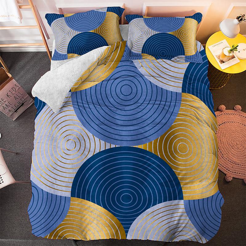 Nepravidelná Geometrie Král Královna Povlak na Peřinu Bohemský Styl Ložní Prádlo Sada Pro Děti Dospívající Dospělé Moderní Umění 2/3ks Polyesterový Povlak na Přikrývku