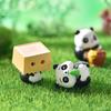 7Pcs/set Cartoon Panda Animals Miniatures Desktop Ornaments Diy Fairy Garden Decoration Moss Terrarium Micro Landscape
