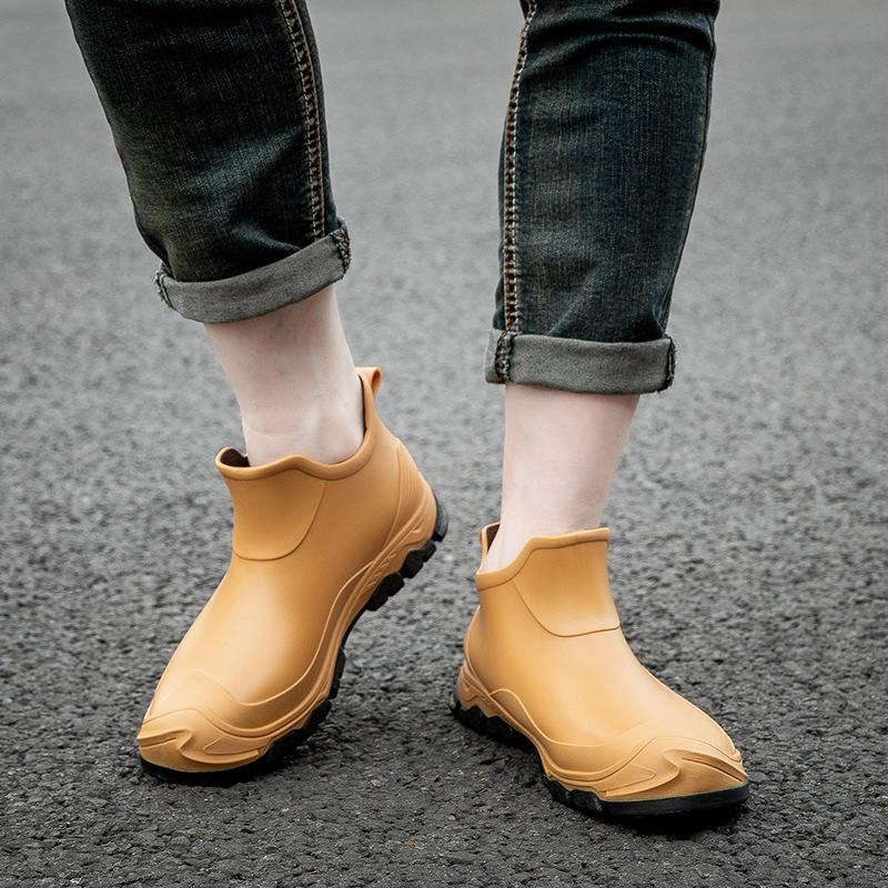 Summer Wakou low-top rain shoes men's short rain boots fashionable waterproof shoes non-slip fishing shoes comfortable work shoes