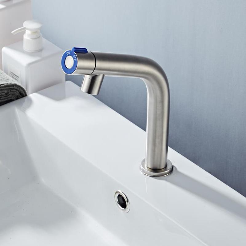 

BAKALA 45° поворотный переключатель нержавеющая сталь матовый никель водопроводный кран смесители для ванной комнаты смесители для раковины одинарные холодные смесители для мойки